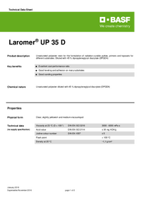 Thumbnail of document Technical datasheet - LAROMER® UP 35 D