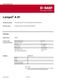 Thumbnail of document Technical datasheet - LAROPAL® A 81