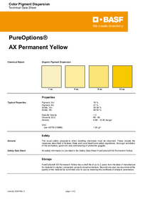 Thumbnail of document Technical datasheet - PureOptions® AX Permanent Yellow