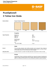 Thumbnail of document Technical datasheet - PureOptions® C Yellow Iron Oxide