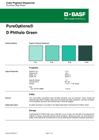 Thumbnail of document Technical datasheet - PureOptions® D Phthalo Green
