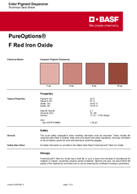 Thumbnail of document Technical datasheet - PureOptions® F Red Iron Oxide