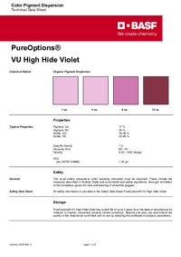 Thumbnail of document Technical datasheet - PureOptions® VU High Hide Violet