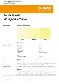 Thumbnail of document Technical datasheet - PureOptions® YE High Hide Yellow