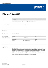 Thumbnail of document Technical datasheet - DISPEX® AA 4140 NW