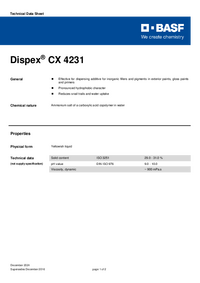 Thumbnail of document Technical datasheet - DISPEX® CX 4231