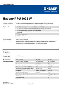 Thumbnail of document Technical datasheet - BASONOL® PU 1035 W