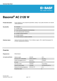 Thumbnail of document Technical datasheet - BASONOL® AC 2120 W