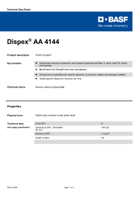 Thumbnail of document Technical datasheet - DISPEX® AA 4144 NW