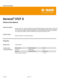 Thumbnail of document Technical datasheet - ACRONAL® 3727 X